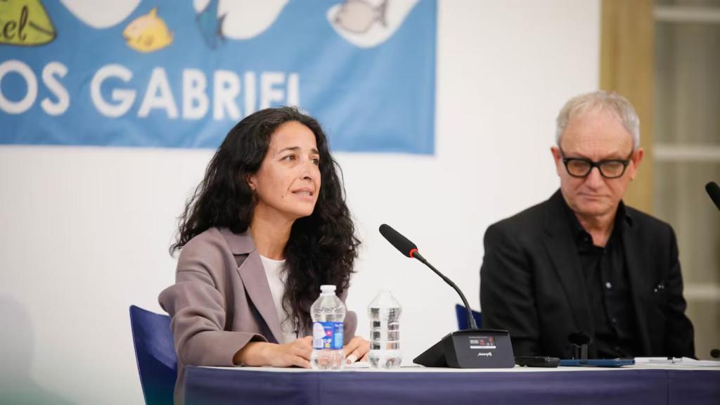 Patricia Ramírez en la rueda de prensa que ha ofrecido este sábado en la Diputación de Almería.