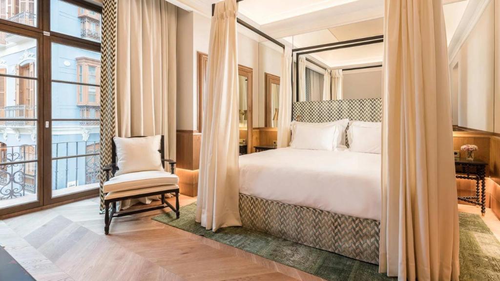 Imagen de una de las habitaciones del hotel Palacio de Solecio de Málaga.