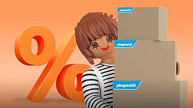 Una muñeca de Playmobil, en un montaje de la compañía.