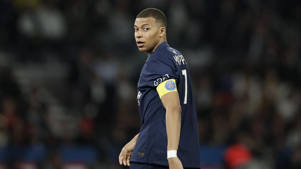 Mbappé, durante su último partido en el Parque de los Príncipes con la camiseta del PSG.