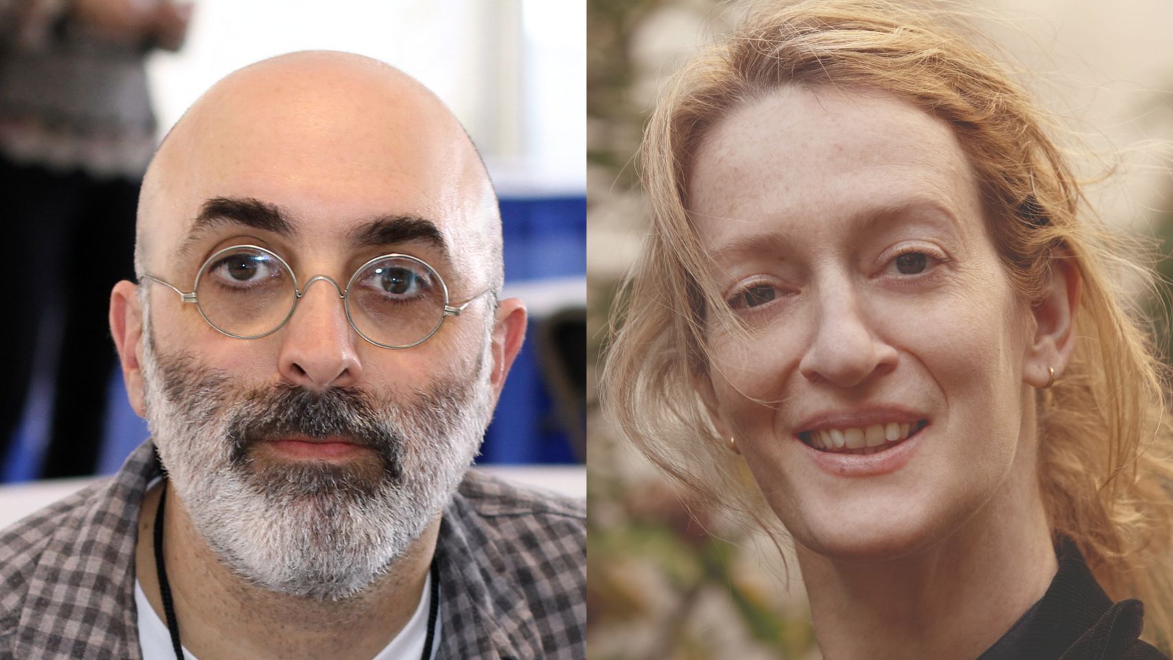 Los escritores Eduardo Halfon y Milena Busquets.