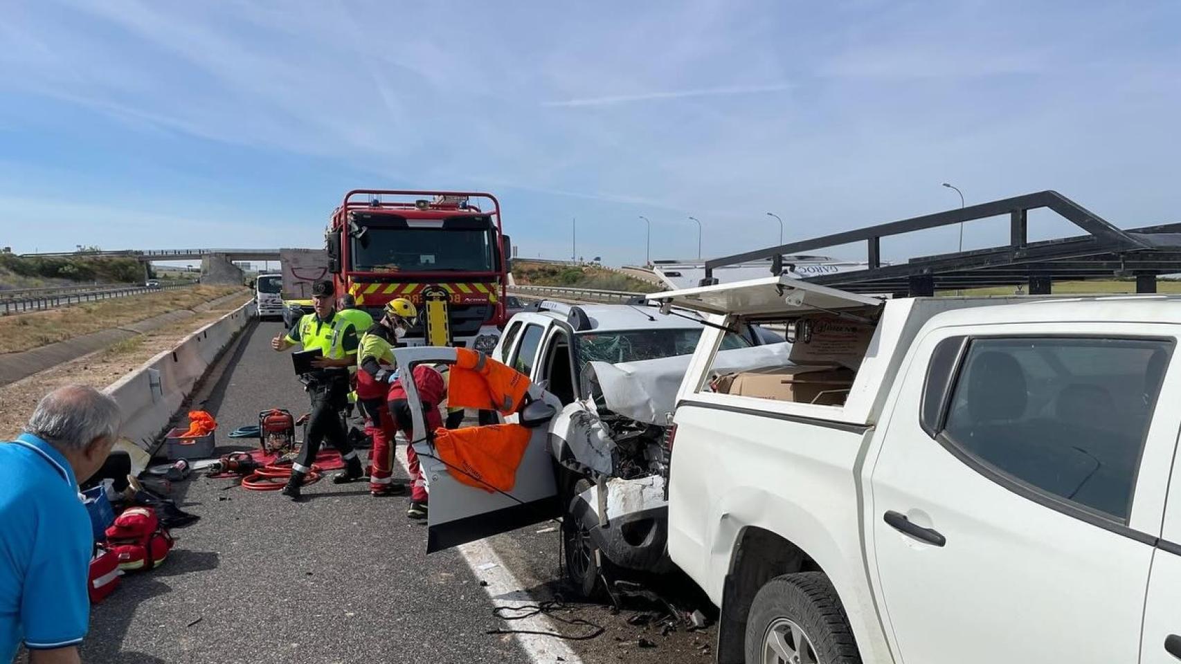 Accidente en Ocaña (Toledo). Foto: CPEIS Toledo.