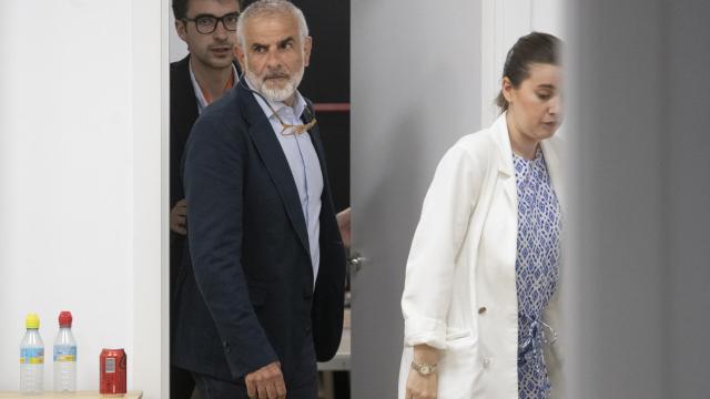 Carlos Carrizosa, candidato a la presidencia de Cataluña de Ciudadanos, en la sede del partido