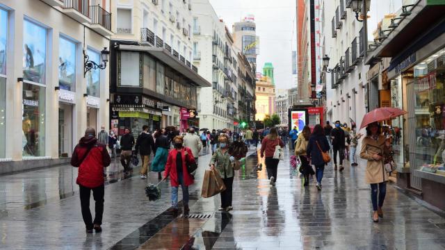 Lluvia en Madrid.