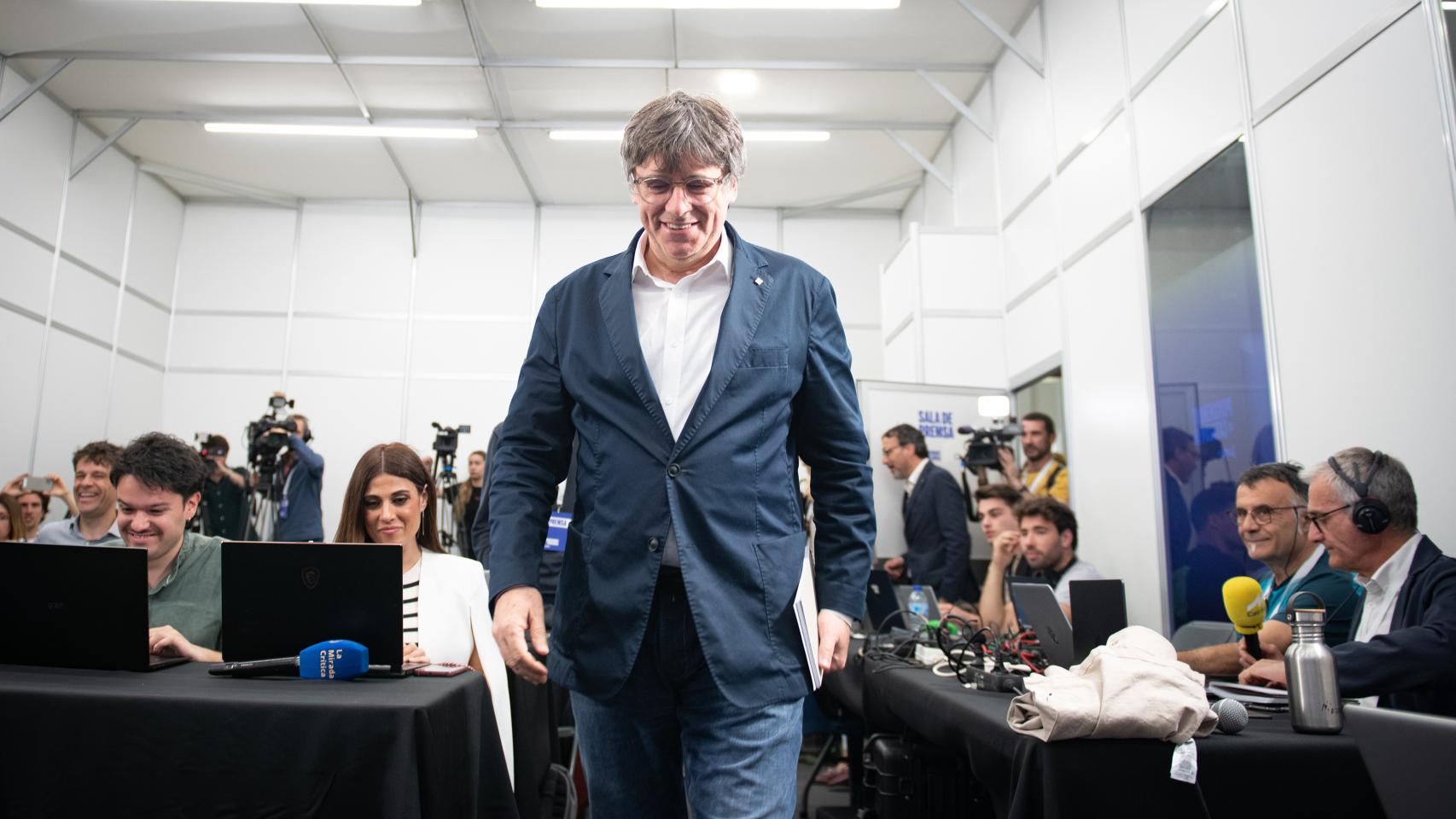 Carles Puigdemont este lunes desde Argelès (Francia).