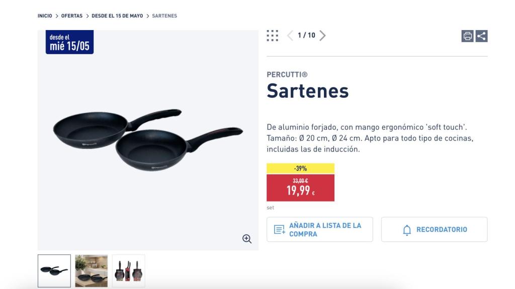 Pack de sartenes.