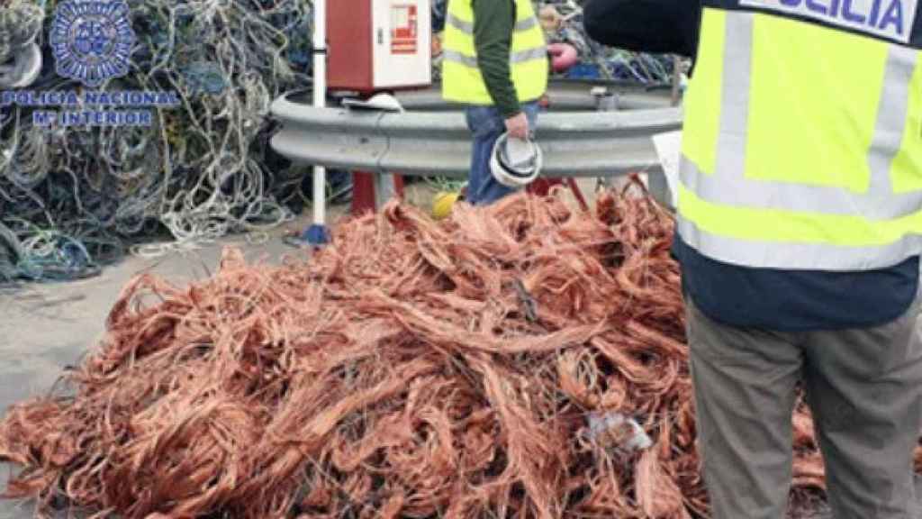 Operación policial contra el robo de cobre