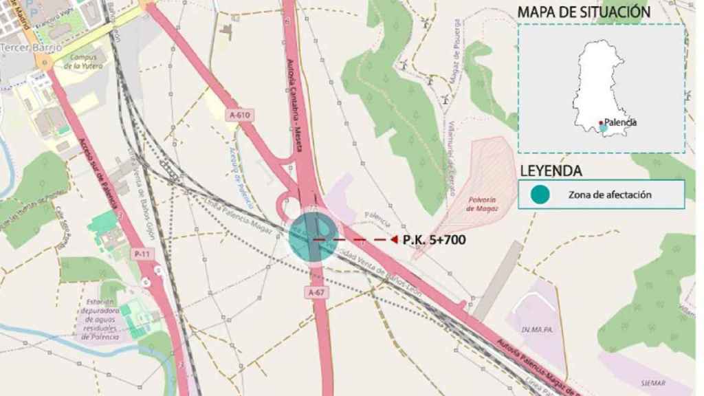 Mapa del lugar en el que se acometerán las obras