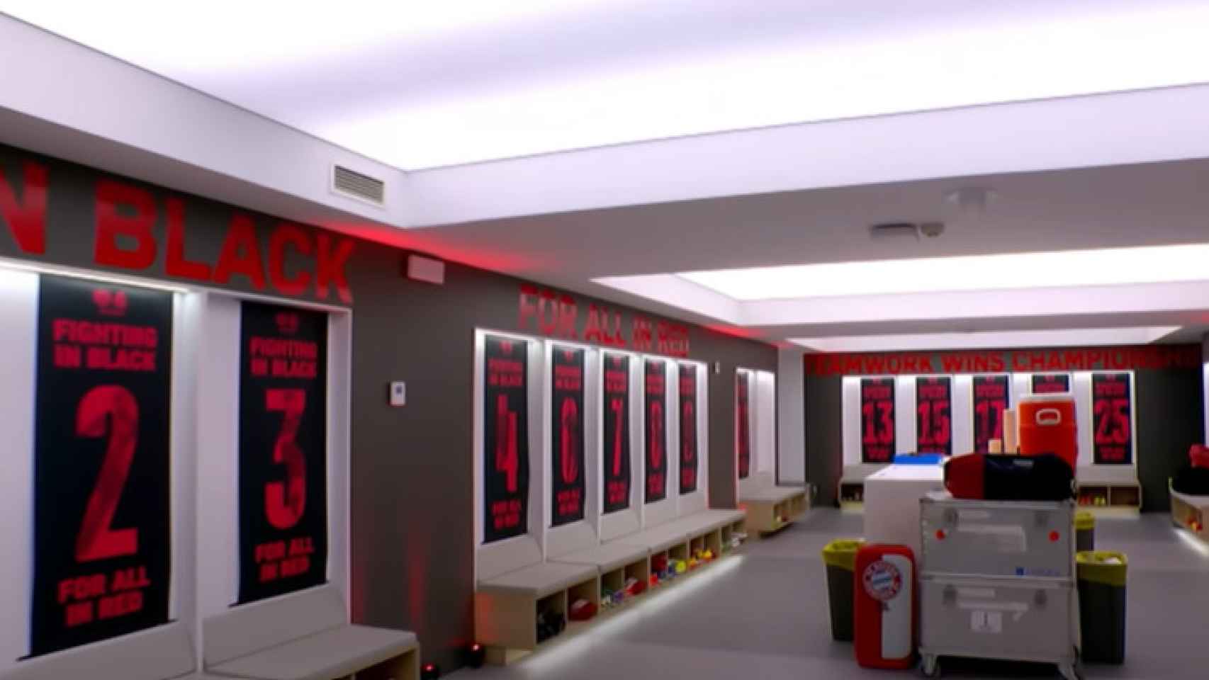 La transformación del vestuario del Bayern en el Bernabéu