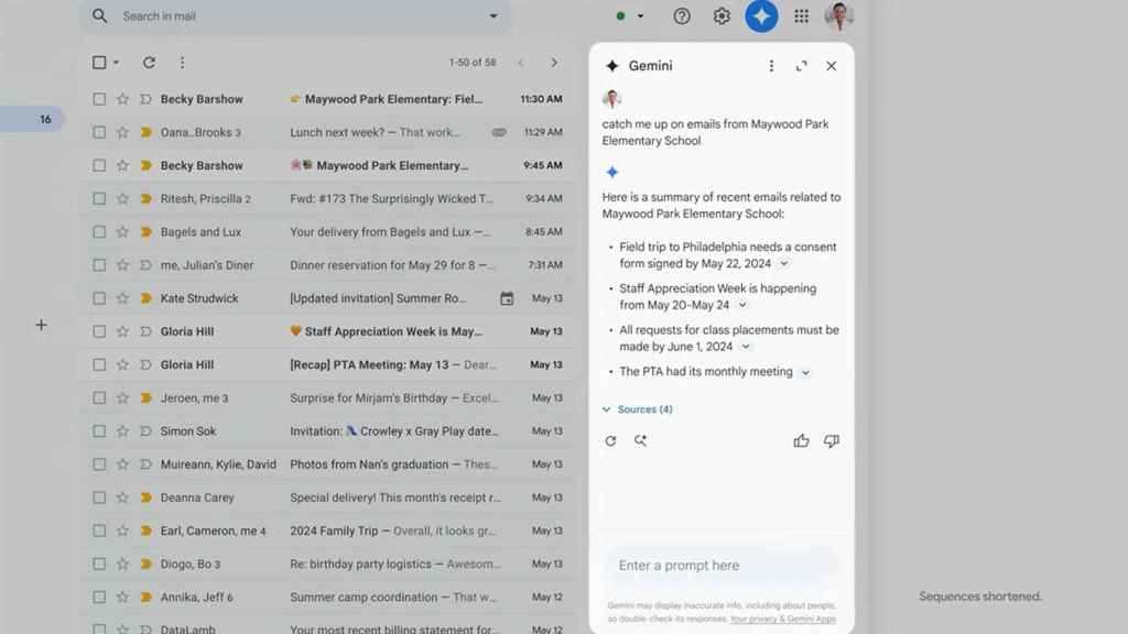 Gemini en Gmail
