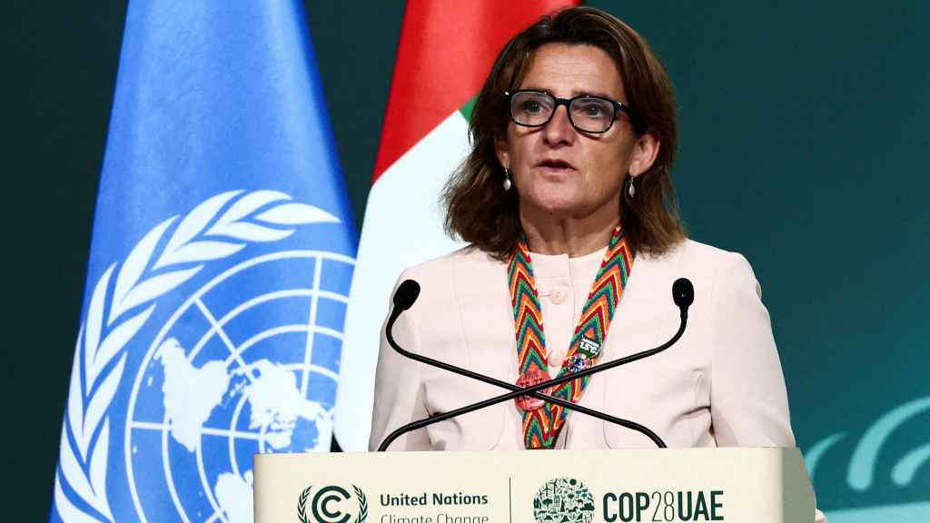 La ministra de Transición Ecológica y el Reto Demográfico, Teresa Ribera, en la COP28.