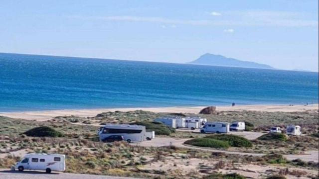 Autocaravanas en la Devesa de Valencia.