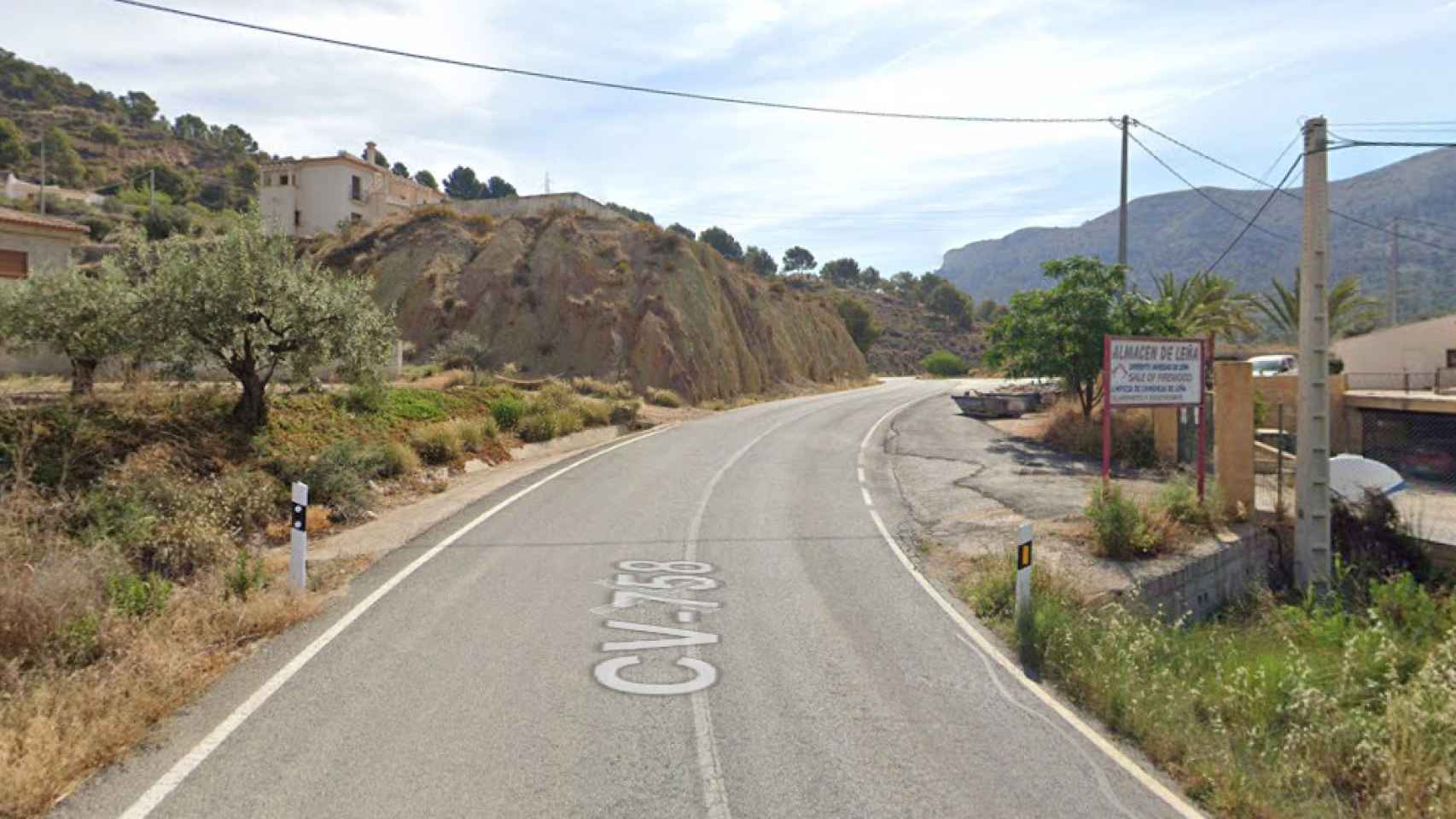 La carretera CV-758.