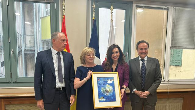 La concejala Ana Poquet en la presentación de la nueva campaña de promoción en el sur de Francia.