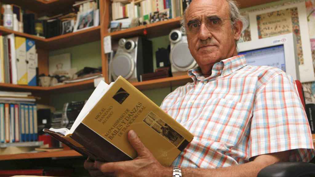 Miguel Manzano, en la presentación del primer tomo del ‘Mapa hispano de bailes y danzas de tradición oral'