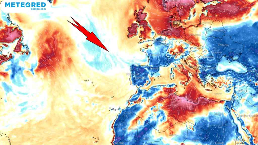 La corriente en chorro impulsa aire frío sobre España. Meteored.