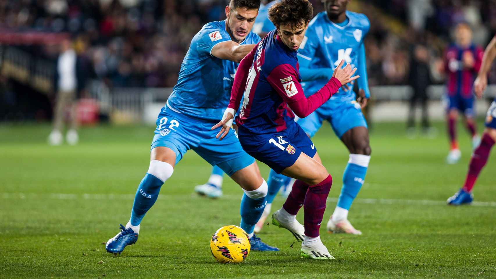 Joao Félix, durante el FC Barcelona - Almería