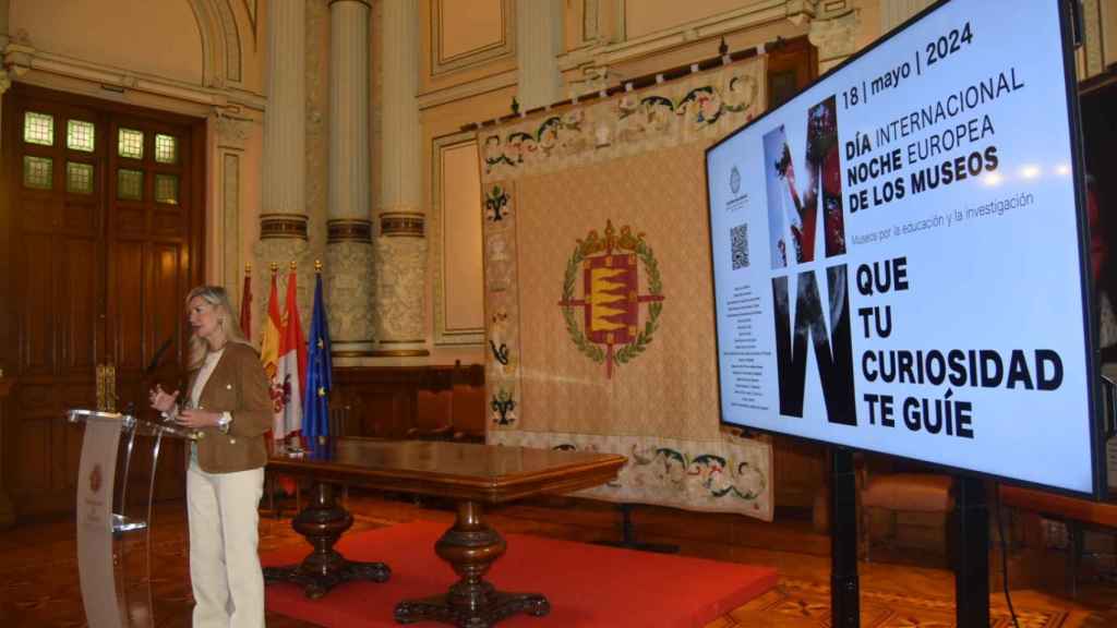Irene Carvajal en la presentación del Día Internacional y Noche Europea de los Museos de Valladolid