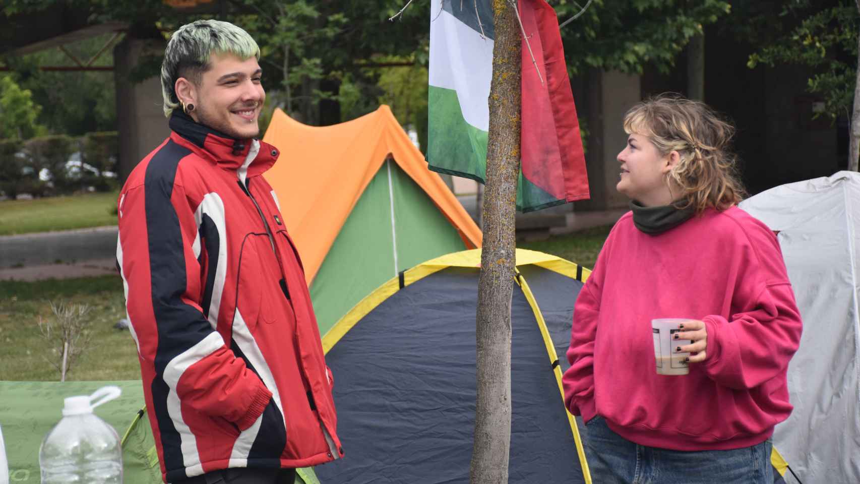 Acampada a favor de Palestina en el campus Unamuno de Salamanca