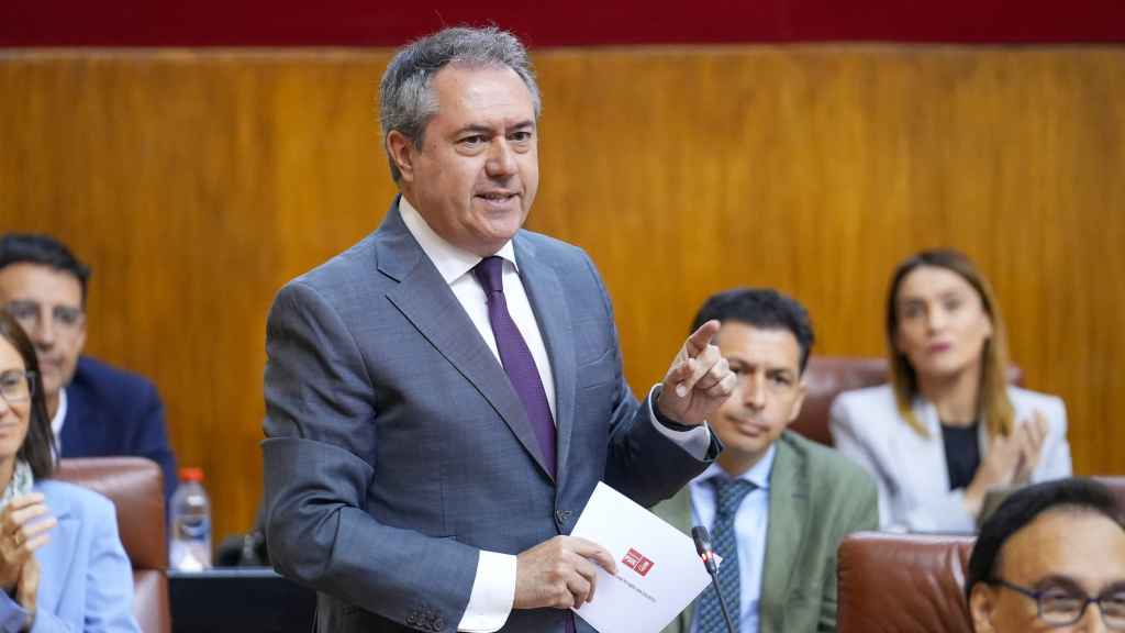 Juan Espadas, en el Pleno del Parlamento andaluz.