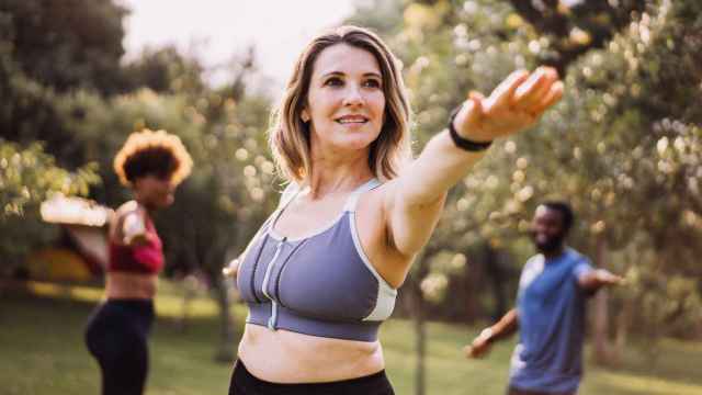 Mujer haciendo ejercicio.