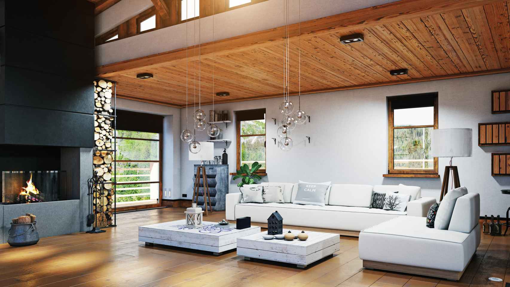 Una casa prefabricada por dentro.