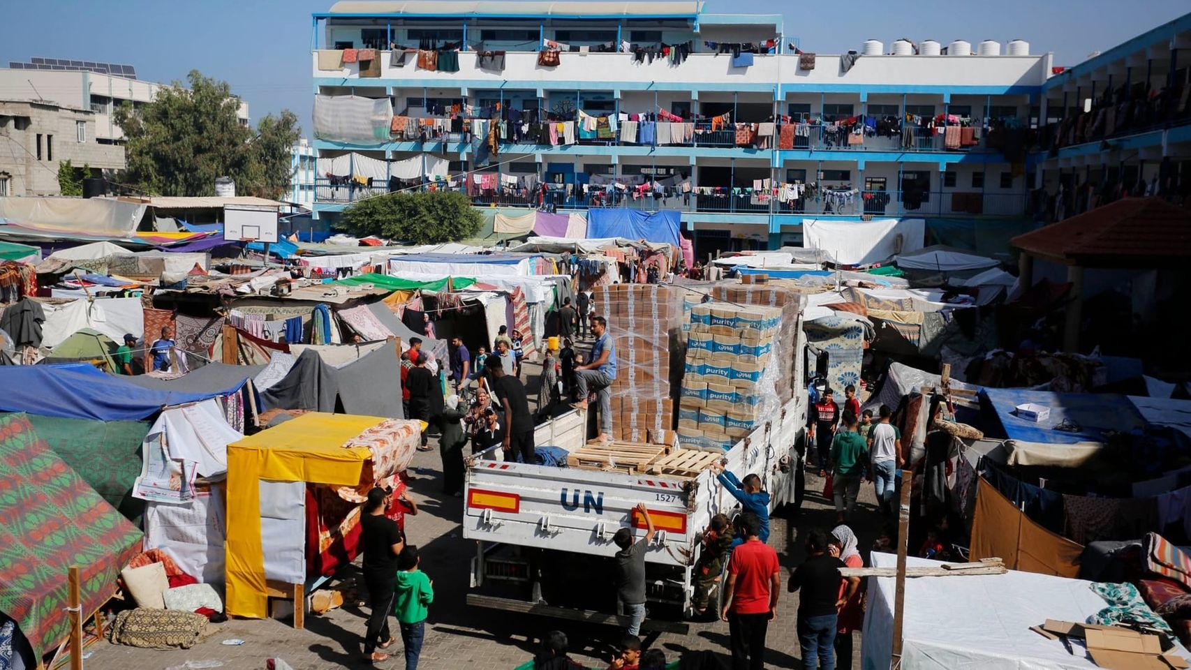 Labor de Unrwa en Palestina.