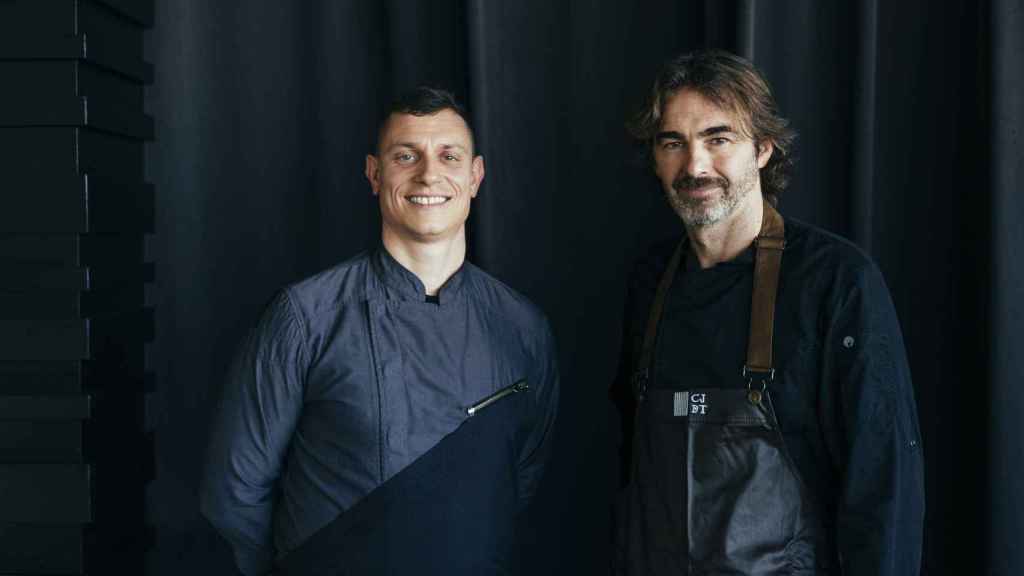 Los chefs Stefano Pinna e Iñaki Gorrotxategi.