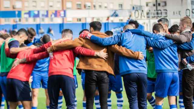 Alcoy en guerra por su equipo, en la imagen en una sesión de entrenamiento.