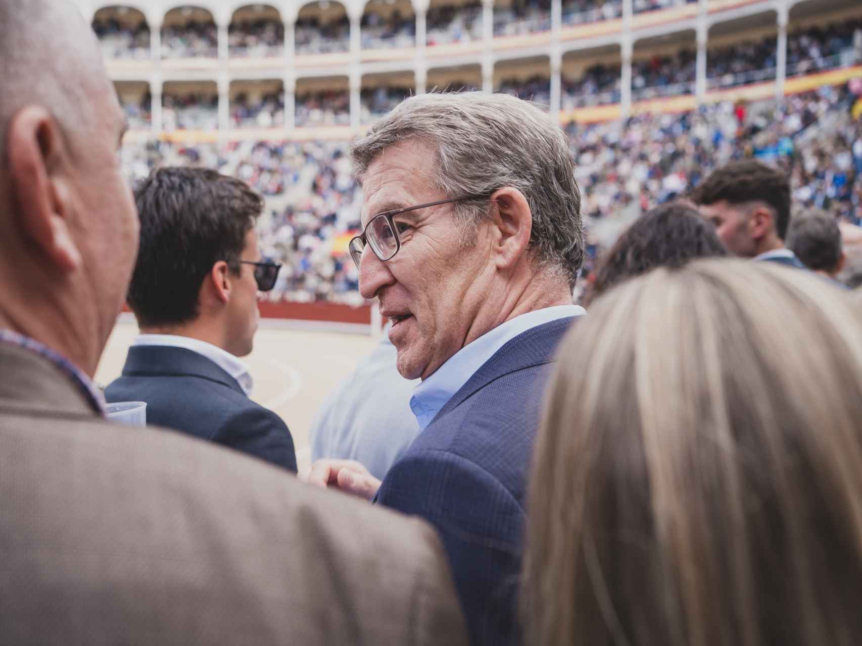 Feijóo, a su entrada a Las Ventas.