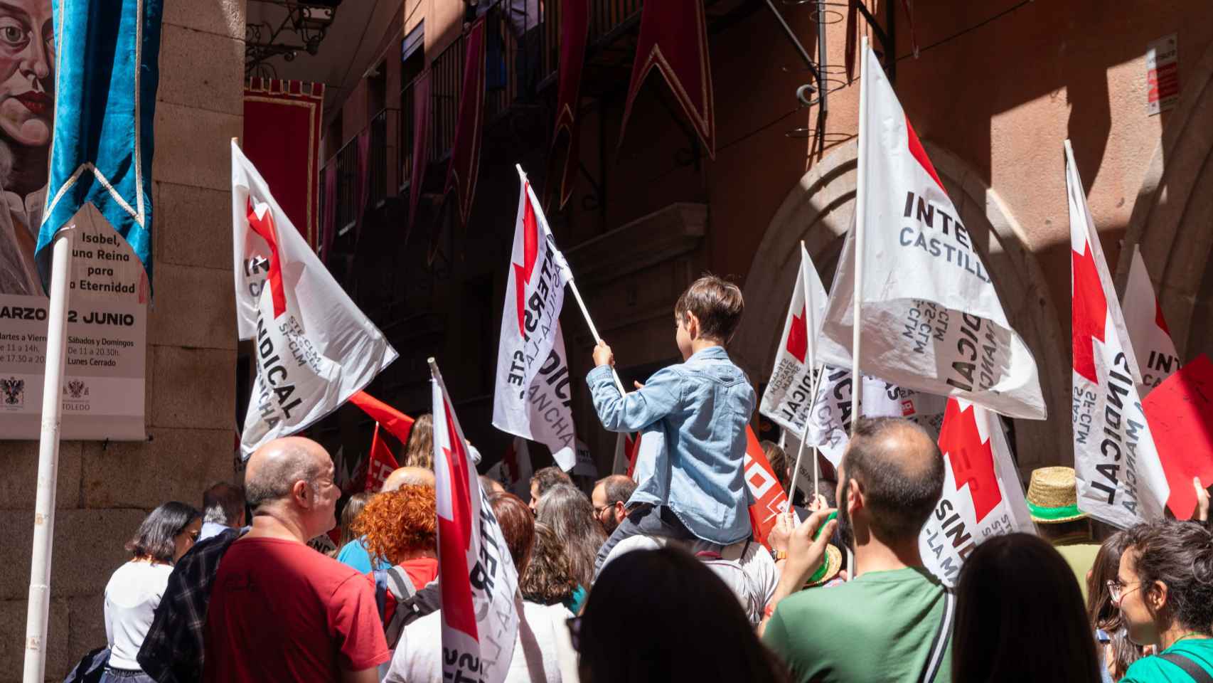 Manifestación de profesores en Toledo. / Foto: Javier Longobardo.