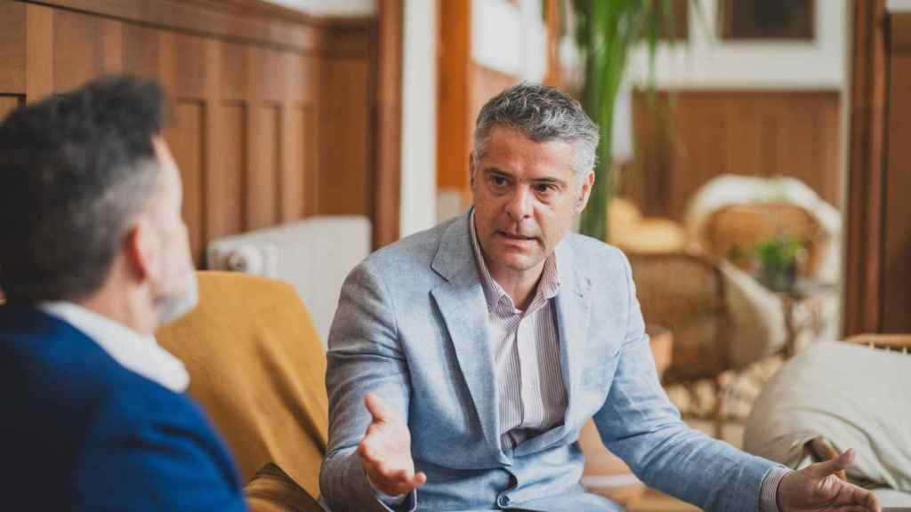 César Vera, durante la entrevista
