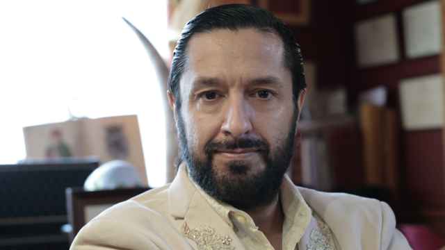 Rafael Amargo durante una rueda de prensa tras salir de prisión.