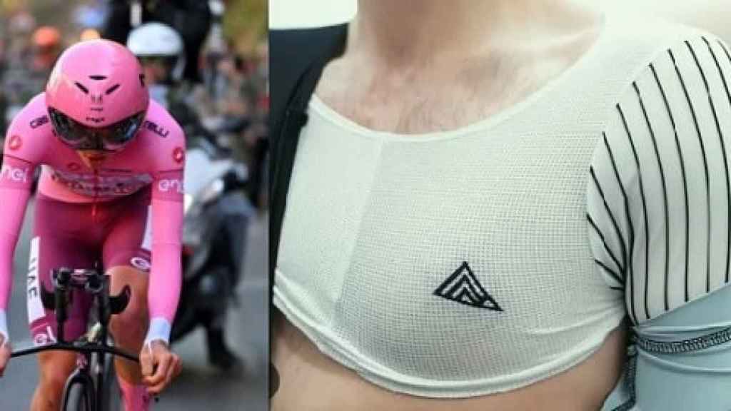 Tadej Pogacar, con el 'Aero base layer'.