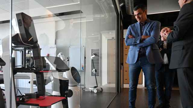 Sánchez, en su visita este sábado.