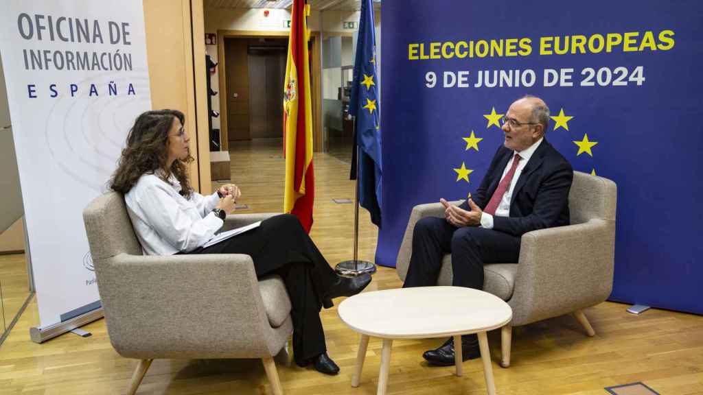 Jaume Duch, portavoz del Parlamento Europeo, durante su entrevista con EL ESPAÑOL.
