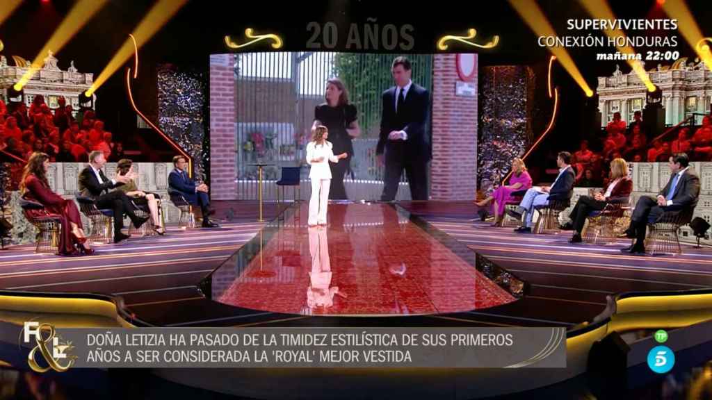 Plató del debate del especial 'Felipe y Letizia, 20 años'.