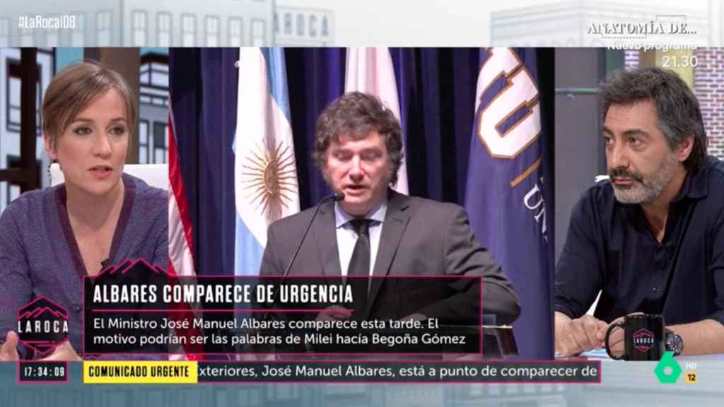 Tania Sánchez y Juan del Val en 'La Roca'.