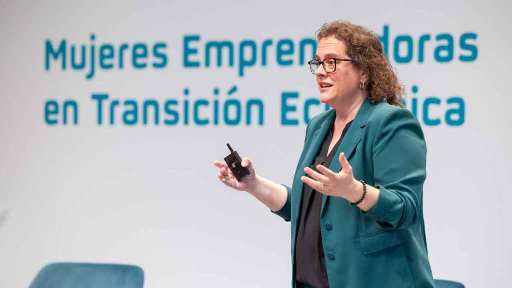 Cristina Corchero, en su intervención en la jornada 'Mujeres emprendedoras en transición ecológica' organizada el pasado 8 de mayo.