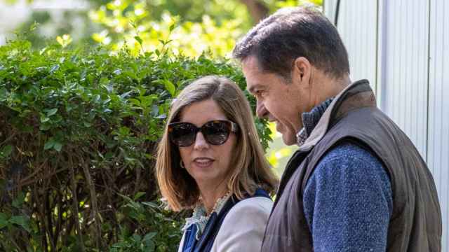 Margarita Vargas y Luis Alfonso de Borbón en la hípica.