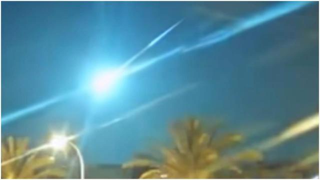 Imagen del meteoro esta madrugada