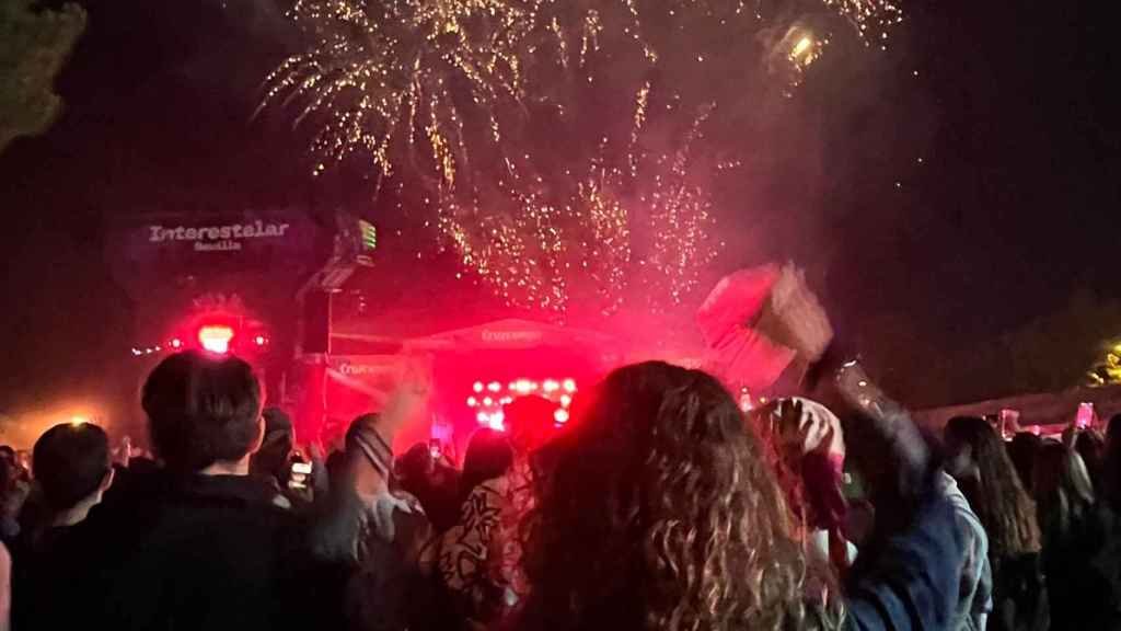 Una asistente de Interestelar, este sábado en el festival.