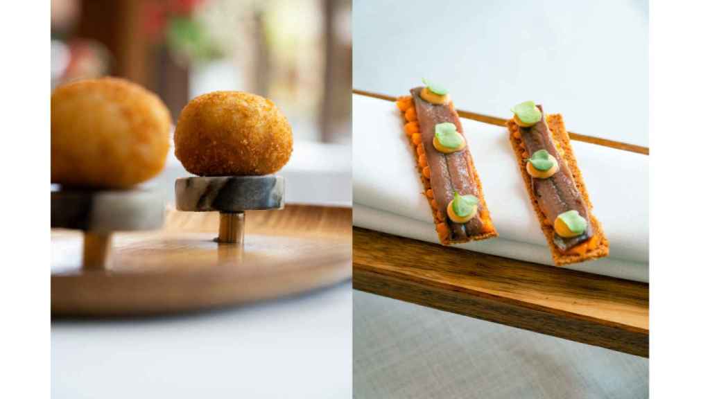 Croquetas y perdigacho, aperitivos de Molino de Alcuneza.
