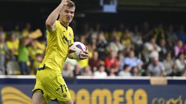 Sörloth celebra uno de sus cuatro goles ante el Real Madrid.