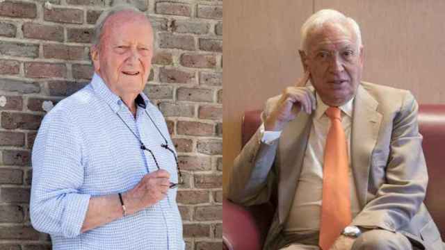 A la izquierda, Carlos Westendorp, primer jefe de Sánchez y ministro con Felipe González. A la derecha, García-Margallo, el ministro más longevo del PP en Exteriores.