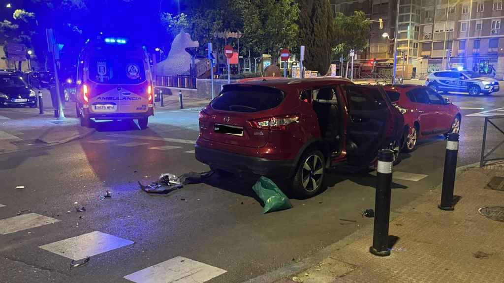 El coche accidentado.