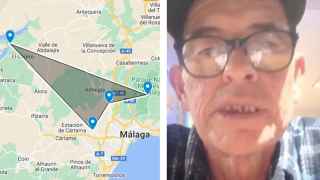 Los 4 asesinatos de 'Dinamita Montilla' en los años 80 en un mapa, a la izquierda; y José Jurado, a la derecha.
