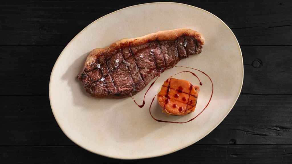 Picaña con boniato asado.