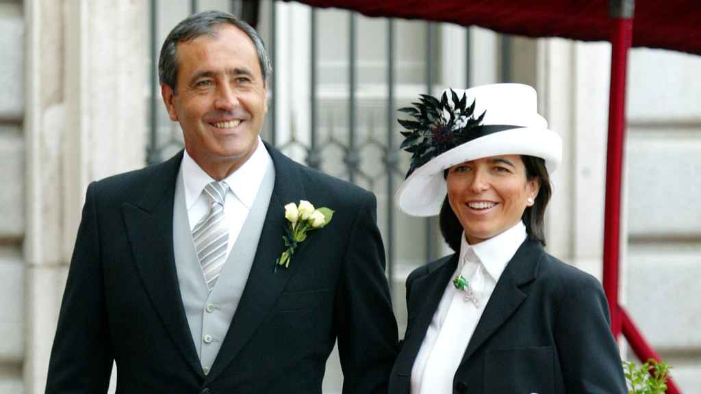 Severiano Ballestero y Carmen Botín, el día de la boda.