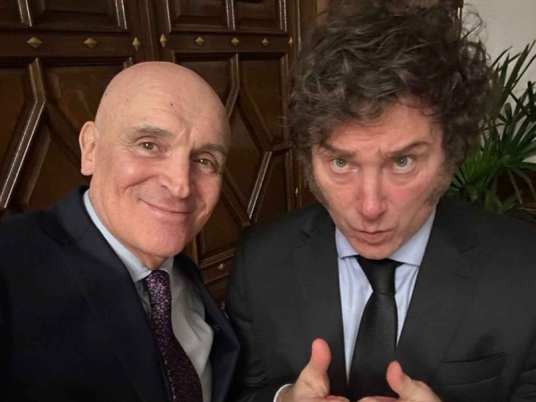 Milei, este martes con el presidente de la Comisión de Hacienda del Congreso de Argentina.